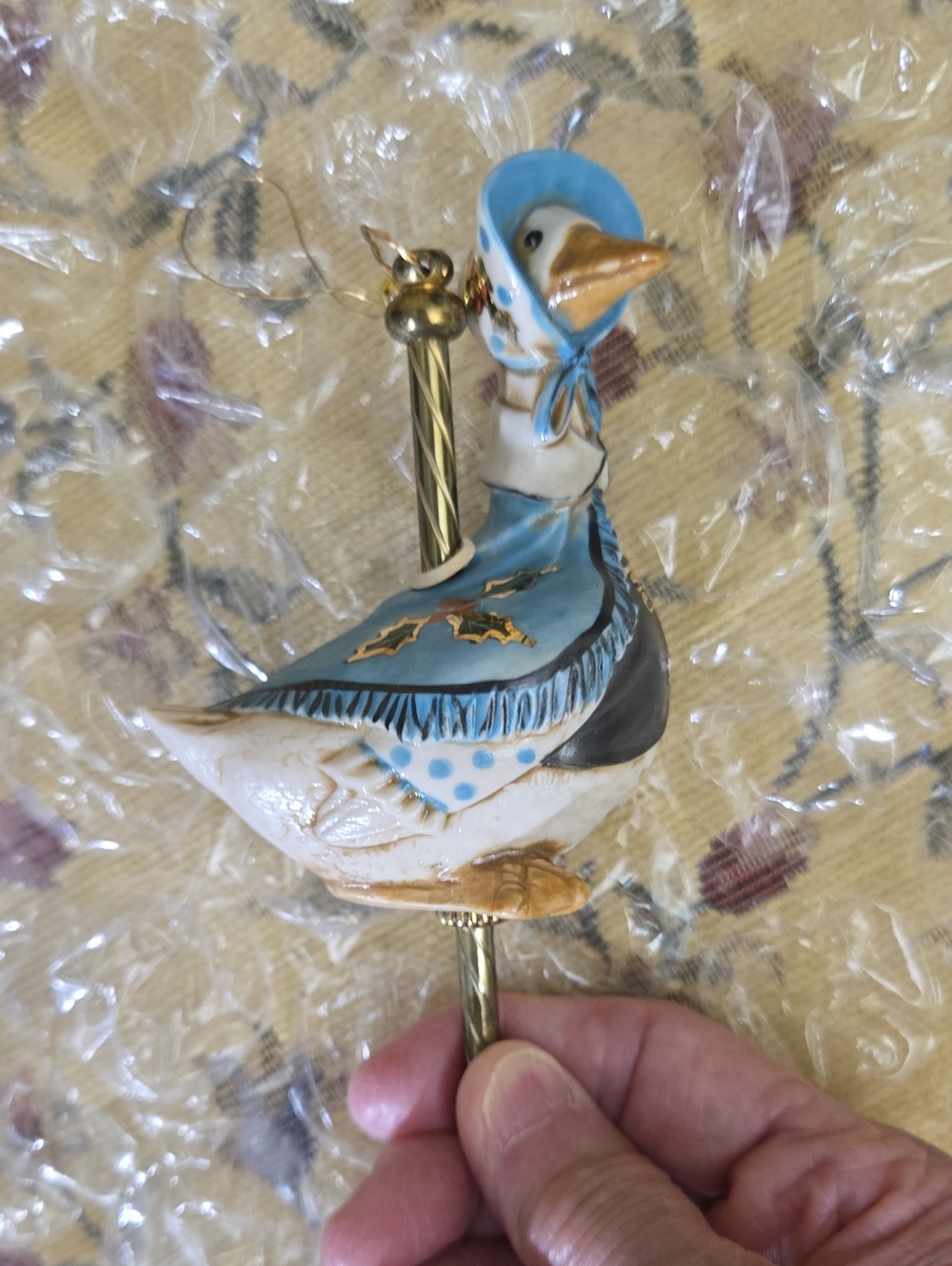 Blue & White Porcelain  Duck Ornament for Birds Category